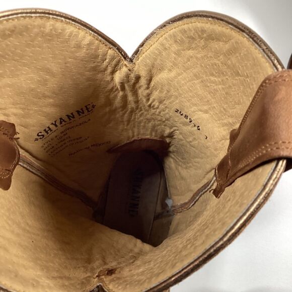 Shyanne Brown Embroidered Heeled Boots - Picture 14 of 16